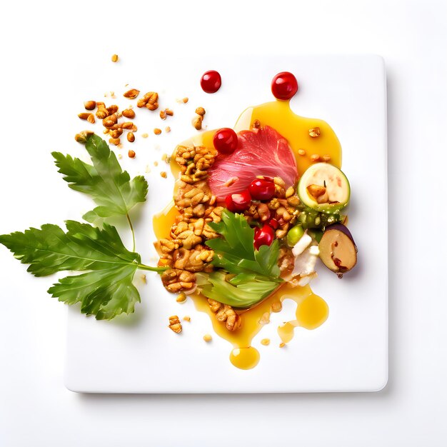 Plato casero visto desde arriba